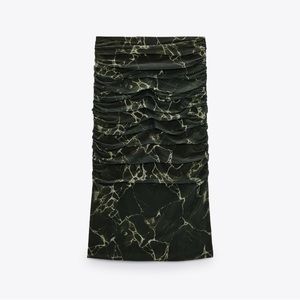 Zara Draped Tulle Midi Skirt